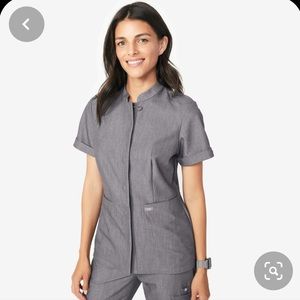 Figs graphite lira - epaulet camp scrub top